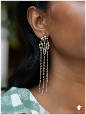 Shaya 925 Silver Oxidized Captivation Dangler Earrings