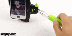 Insert Your Mobile Phone To Selfie Stick 