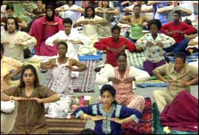 Practising the Sudarshan Kriya