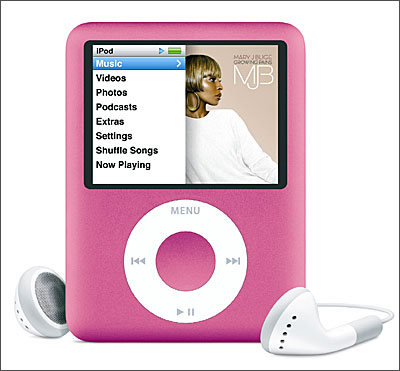 Single Earbud Headphone on Pple Recently  Added A New Pink Nano To Its Line Of Ipod  Mp3