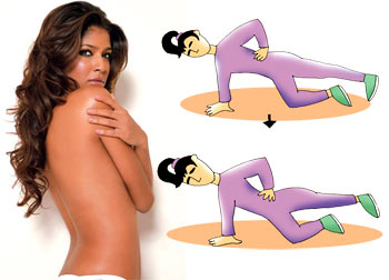Side lying hip raises will contour your back like model Carol Gracias