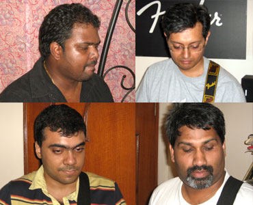 From left top: Ashley, Sandeep, Saumyajit, Mohit