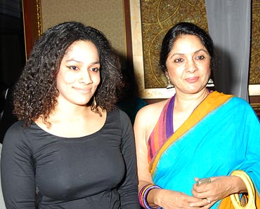With mother Neena Gupta