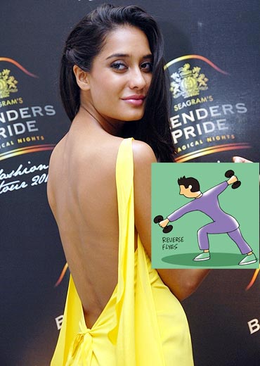 Reverse flyes for the kind of upper back and posture Lisa Haydon has