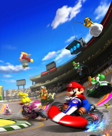 Mario Kart (Wii and DS), age rating: 3 (Suitable for children aged 3 and above)