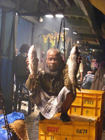 At a fish market in Kolkata