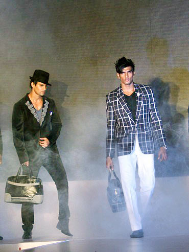Models walk in Rocky S's designs on the ramp