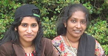 Shalina Femy and her mother