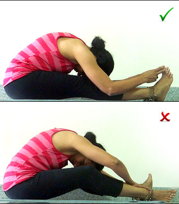 Relax in this pose, use your breath as you phase your practice to gradually increase flexibility.