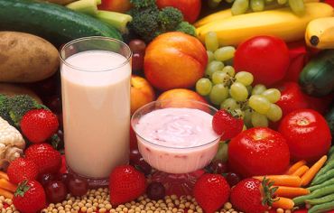 Yoghurt, fruit and veggies cover three of the five essential food groups
