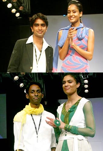 Vipin Batra, top, and Sandeep Sarkar, GenNext designers who showcased their designs last season