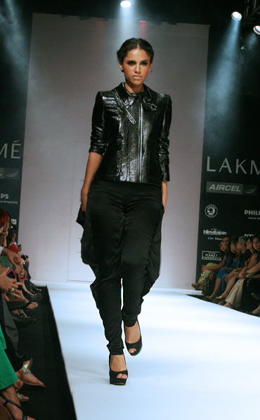 A model in a Swapnil Shinde creation.