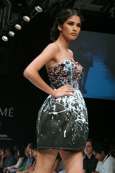A model in a Swapnil Shinde creation.
