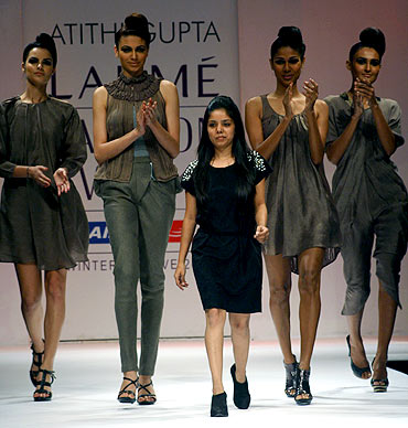 A model showcases Atithi Gupta's creation