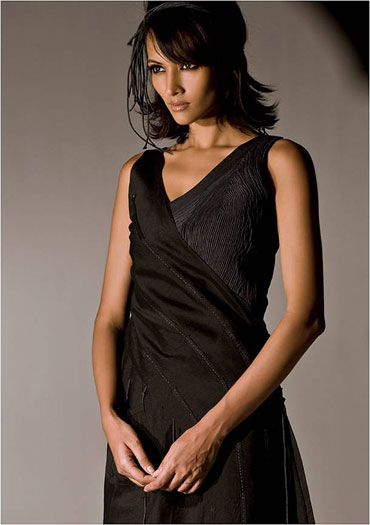 A model in one of Vaishali's outfits
