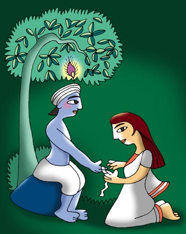 Krishna and Draupadi