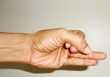Vata naashak mudra (Hand gesture to control the air element in the body)