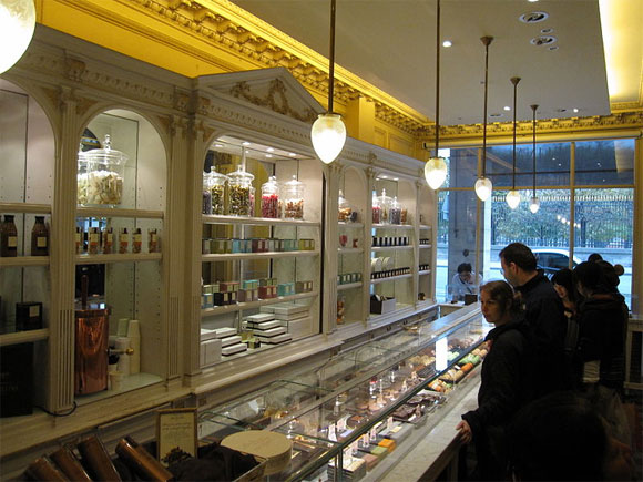 Interior of the Angelina cafe in Paris.