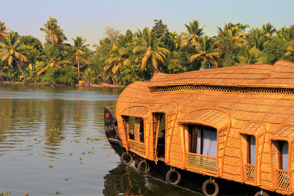A houseboat in the backwaters of Kerala