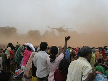 A scene from Baliguda in Orissa, one of India's poorest states, during the last general elections