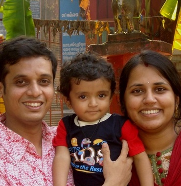 Dr Biswajit Dey with his family