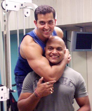 Hrithik Roshan with fitness trainer Satyajit Chaurasia