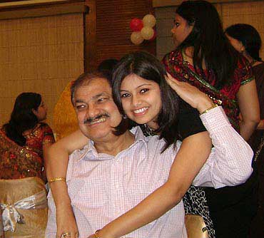 Richa Chaturvedi with her father