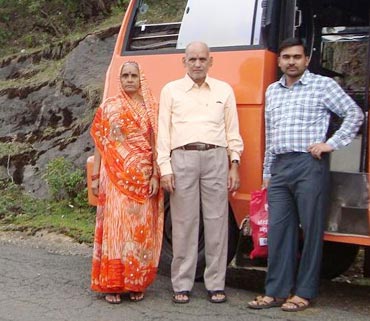 Rajiv Kumar with his parents