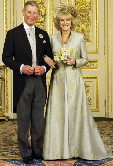 Prince Charles and Camilla Parker Bowles on their wedding day