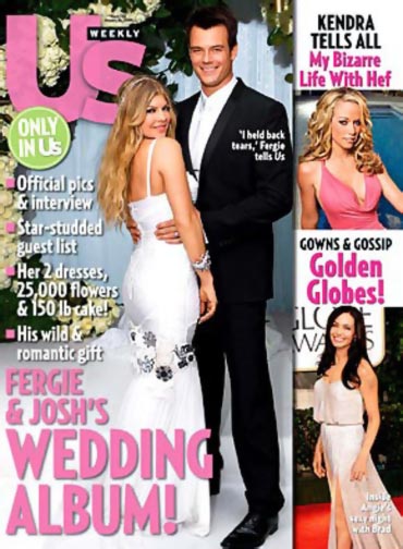 Fergie and Josh Duhamel on their wedding day