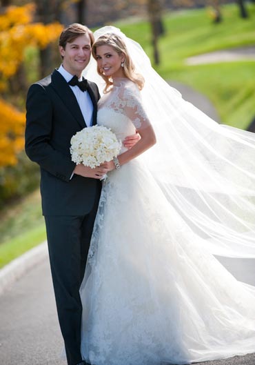 Jared Kushner and Ivanka Trump on their wedding day