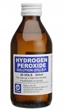 Wash underarms with hydrogen peroxide