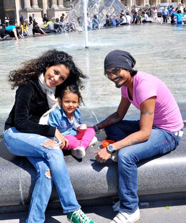 Kavita with her husband Nicholai and daughter Kasha