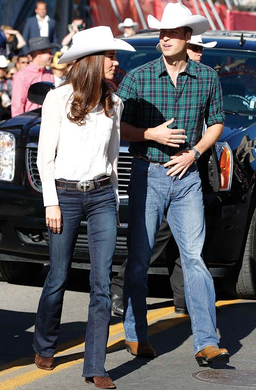Catherine, Duchess of Cambridge and Prince William, Duke of Cambridge arrive at the lauch of the Calgary Stampede on July 8, 2011 in Calgary, Canada