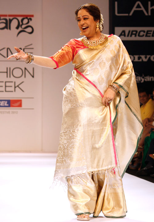 Kirron Kher walks the ramp for fashion designer Gaurang Shah