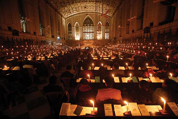 The ambience of the Gothic styled cathedral is soothing