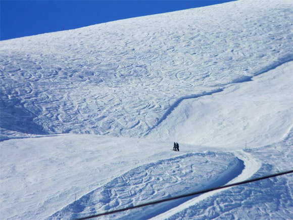 The ski slopes at Grindelwald, Switzerland