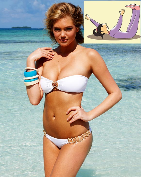 We're guessing obliques are the secret behind Kate Upton's fab tummy