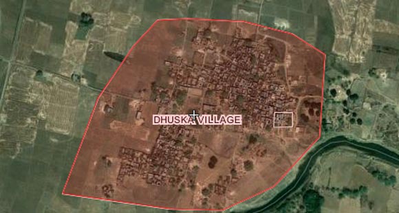 The map of Shailesh's village Dhuska