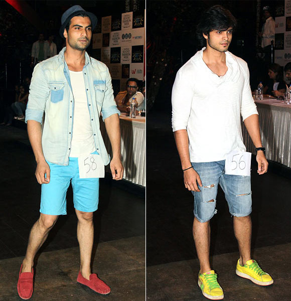 Male models audition for the India Resort Fashion Week