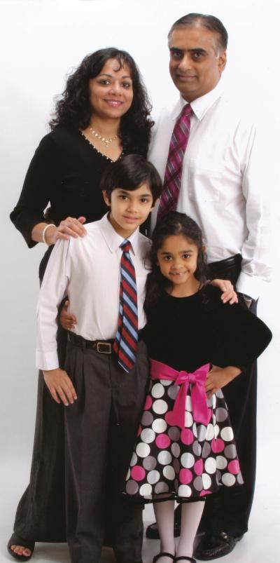 Tanishq and Tiara Abraham with their parents