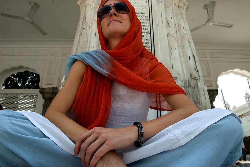 Vanessa Able at the Golden Temple in Amritsar