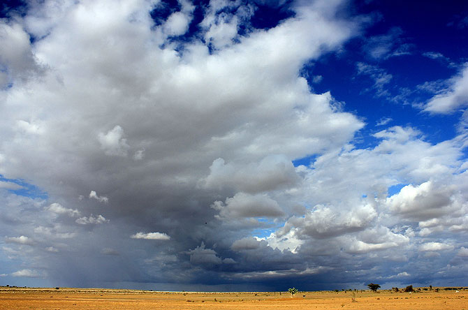 Monsoon clouds at Jaisalmer, Rajasthan.