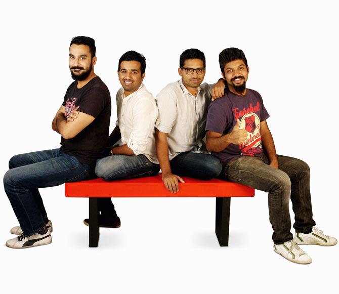 From left: Aditya Dhull, Prince Jacob Thomas, Mohit Narwal and Chandy Thomas