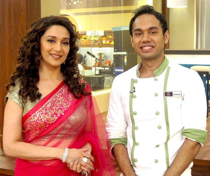 Saransh Goila with Madhuri Dixit