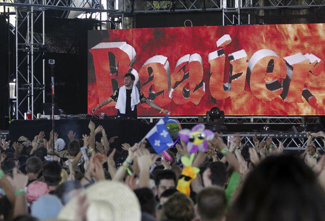 DJ Baauer performs during the Coachella Music Festival in Indio, California April 13, 2013.