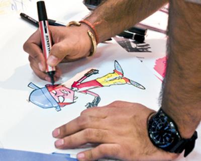 A cartoonist brings comic, critical essence to caricatures