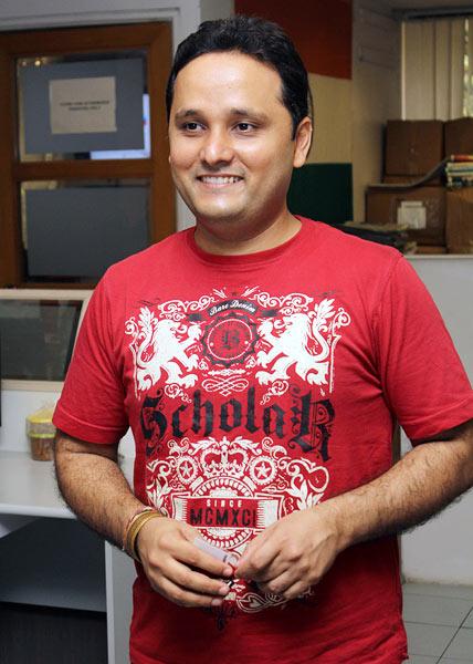 Amish Tripathi at Rediff's Mumbai office