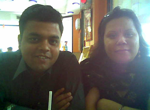 Bhawna (right) with her husband Santosh
