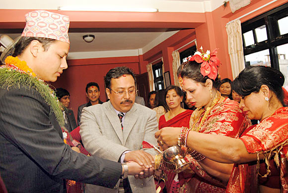 Barun Bajracharya with his wife Rashmita Bajracharya